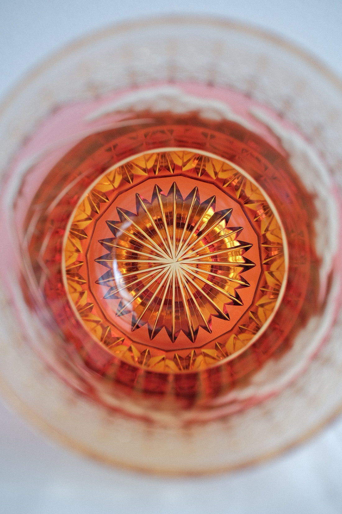 Harisho Yamada Glass - 山下白雨 Whiskey Crystal Glass- Red