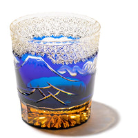 Harisho Yamada Glass - 山下白雨 Whiskey Crystal Glass- Blue