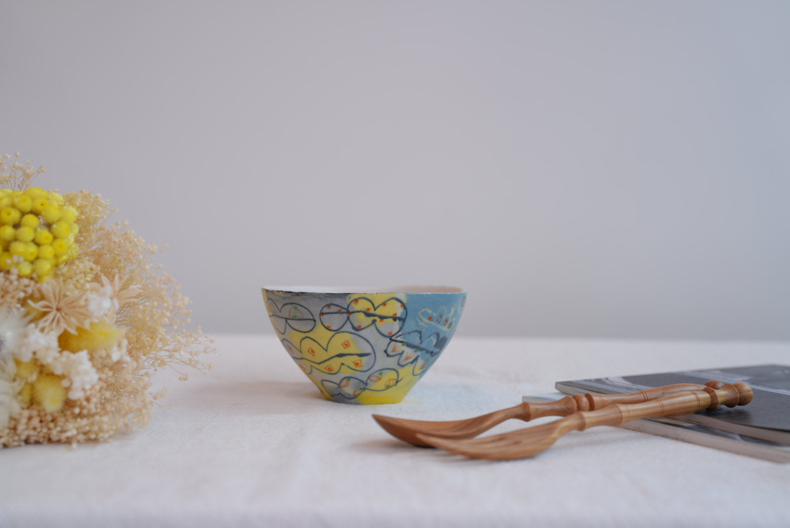 浜坂尚子さん 3点セット ボウルと茶碗 Hamasaka Naoko 浜坂尚子 Hand Painted Bowl - HN03 #3 – Yochi Cups