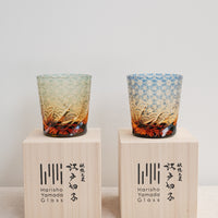 Harisho Yamada Glass - 漣-sazanami Whiskey Crystal Glass - Blue