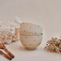 Chiho Yoshida 穗屋工房- Rice Bowl - Line & Dots CY07