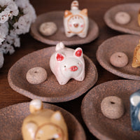 Japanese Clay Animals Incense Holder - Animal Collection