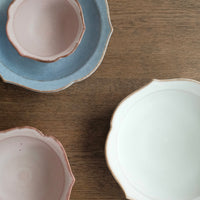 Norio Nakabayashi 中林範夫 Floral Shaped Deep Plate - Blue NN04