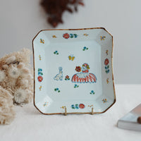 TATA Pottery Studio 田中大輝 & 田边桂- Porcelain Square Plate TP12