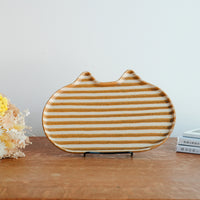 Chiho Yoshida 穗屋工房 Large Cat Shape Plate - CY31