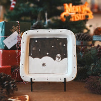 Marubankojo 丸伴工場 - Snowman Square Plate MR07