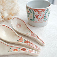 Seto Ware Flower Soup Spoon