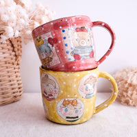 Asako Yamaguchi 山口麻子 Animal Grid Large Mug AI01