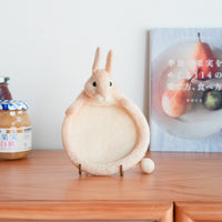 Aya and Yoshiko Wool Felt Animal Coaster - Rabbit YS12