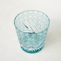 Harisho Yamada Glass - 漣-sazanami Whiskey Crystal Glass - Light Blue
