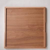 Non-Slip Surface Natural Wood Serving Tray