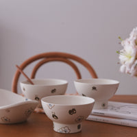 Tobe-ware Rice Bowl / Oval Plate