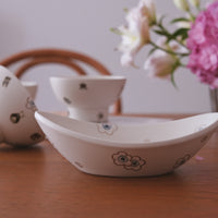 Tobe-ware Rice Bowl / Oval Plate