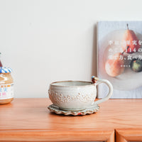 Satomi Motohashi 本橋里美 Bird and Flower Mug and Saucer SM18
