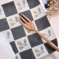 Kei Mitsumochi ミツ持啓 Square Plate - Checked Pattern Yellow Cherry KM19