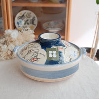 Donabe Banko Ware No.8 Rabbit and Moon Clay Pot