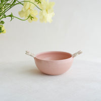 Fumiko Kondo 近藤布美子 - Pink Rabbit Bowl with Handle FK29