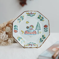 TATA Pottery Studio 田中大輝 & 田边桂- Porcelain Octagon Plate TP05 #5