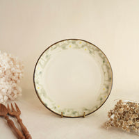 Makiko Sato 佐藤牧子- Green Mixed Pattern Round Plate MS04