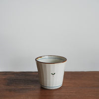 Kazuaki Shimura 志村和晃- Hand-Painted Floral Faceted Cup KAS06