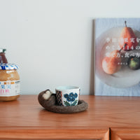 Aya and Yoshiko Wool Felt Small Animal Coaster - Otter YS01