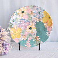 Seto Ware Flower Turquoise Pasta Plate