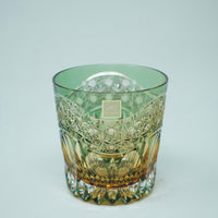 Kagami Crystal - Whiskey Glass, Edo Kiriko Kasaneirome "Gyoko (morning light)" by Satoshi Nabetani