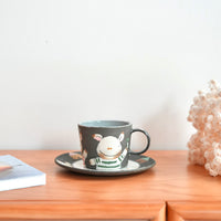 Akemi Nakamura 中村明美 Animal Mug with Saucer AN09