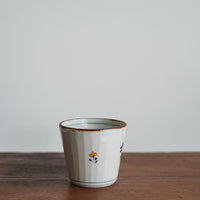 Kazuaki Shimura 志村和晃- Hand-Painted Floral Faceted Cup KAS06