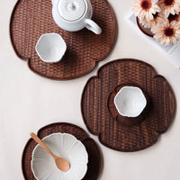 Kazunori Takatsuka 高塚和則 Flower Plate Walnut Wood Medium KU11