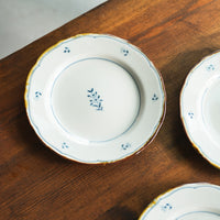 Kazuaki Shimura 志村和晃- Sometsuke Floral 6" Rimmed Plate KAS03