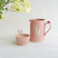 Fumiko Kondo 近藤布美子 - Pink Rabbit Large Jug FK28