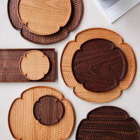 Kazunori Takatsuka 高塚和則 Flower Plate Walnut Wood Large KU10
