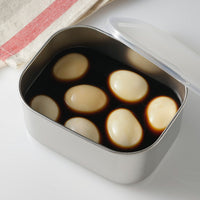 Japan Tsubame Shimomura Stainless Container Deep Rectangular Tray with Lid (Medium)