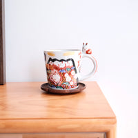 夕立窯 Japanese Style Red Mt. Fuji Mug