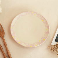 Makiko Sato 佐藤牧子- Pink Mixed Pattern Round Plate MS03