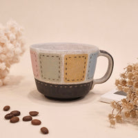 Kei Mitsumochi ミツ持啓 Colorful Square Pattern Mug KM52