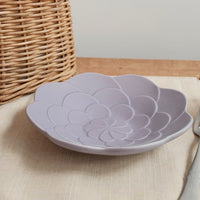 Mashiko Pottery Yoshizawa Purple Flower Plate