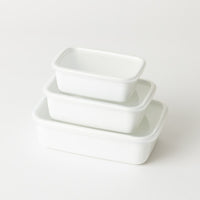Noda Horo White Series Enamel Food Container