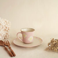 Makiko Sato 佐藤牧子- Pink Mixed Pattern Round Plate MS03