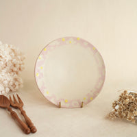 Makiko Sato 佐藤牧子- Pink Mixed Pattern Round Plate MS03