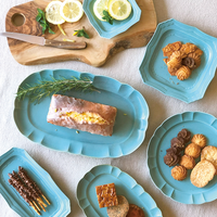 Minoware Tableware - Blue Long Plate