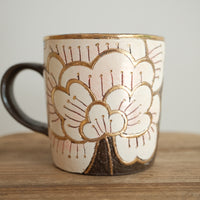 Cool Banana Black Pottery with Gold Detailing Mug - Camellia