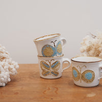 Tomoko Kubo コンガリ舍 White Butterfly Mug TK03