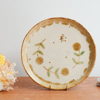 Minako Takizawa 滝沢三奈子 Large Yellow Flower Plate MW03