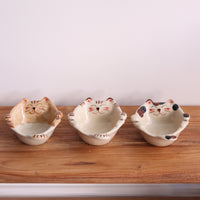 Hasami ware Friendly Cat Small Bowl