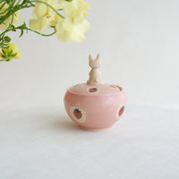 Fumiko Kondo 近藤布美子 - Pink Rabbit Container with Lid FK33