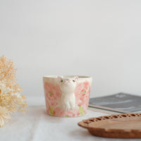 Sugar Poppo Straight Mug - Rose (Cat Handle) SP30