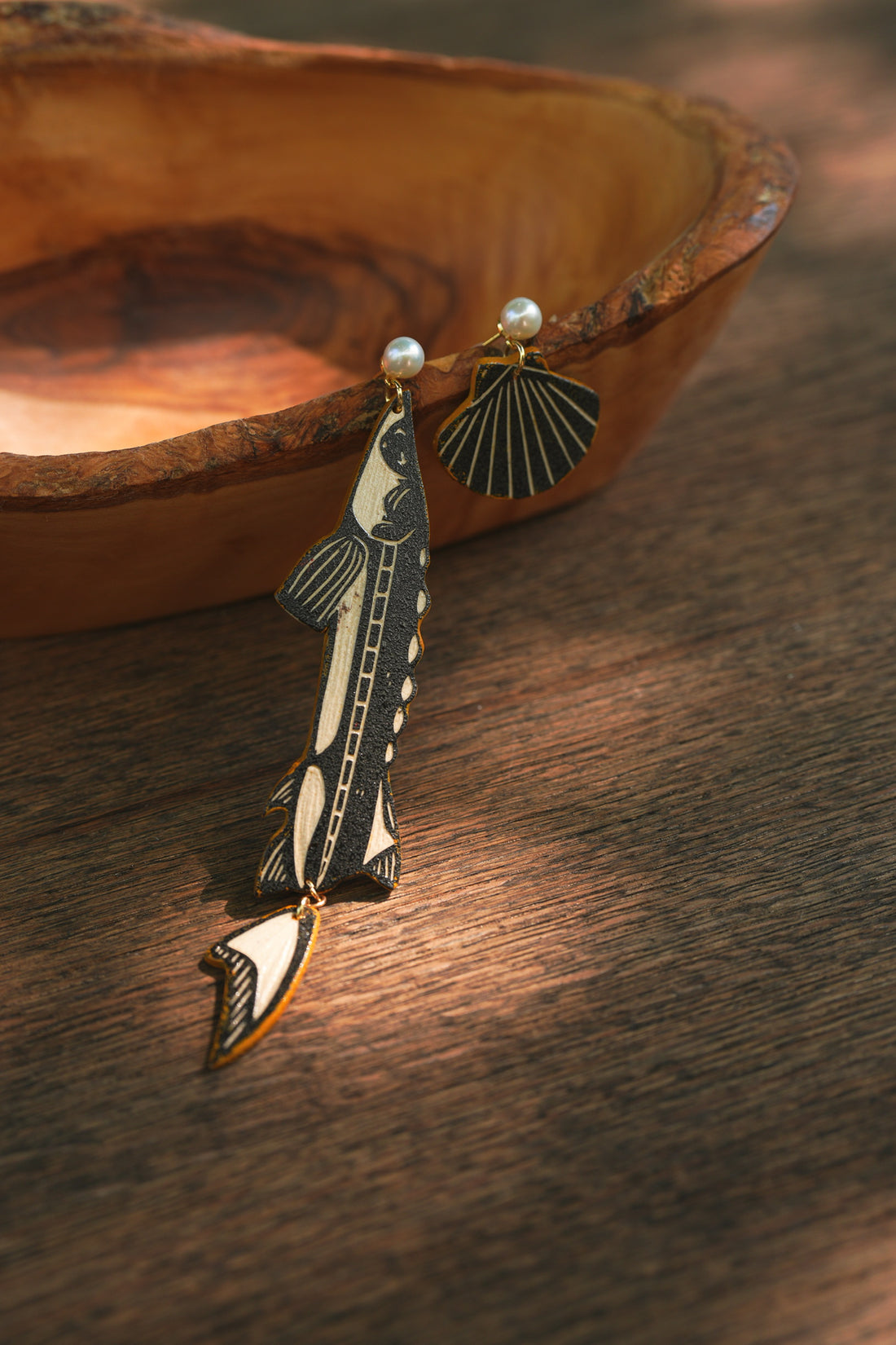 Shirogarasu Studio Sturgeon Earrings