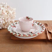 Aiko Miura 三浦愛子 Strawberry Large Plate - White AM09